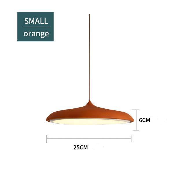 Luminária pendente LED oval aberta de design em cobre