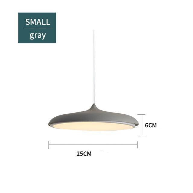 Luminária pendente LED oval aberta de design em cobre