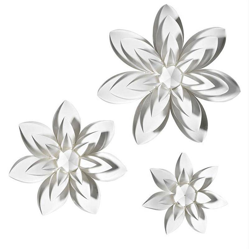 Luminária pendente de design em pétalas de flores brancas modernas