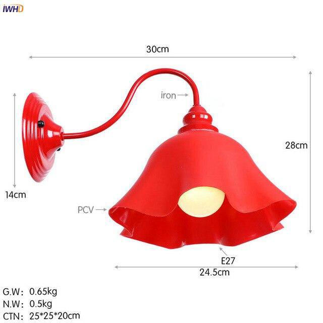 Aplique LED vermelho Wandlamp