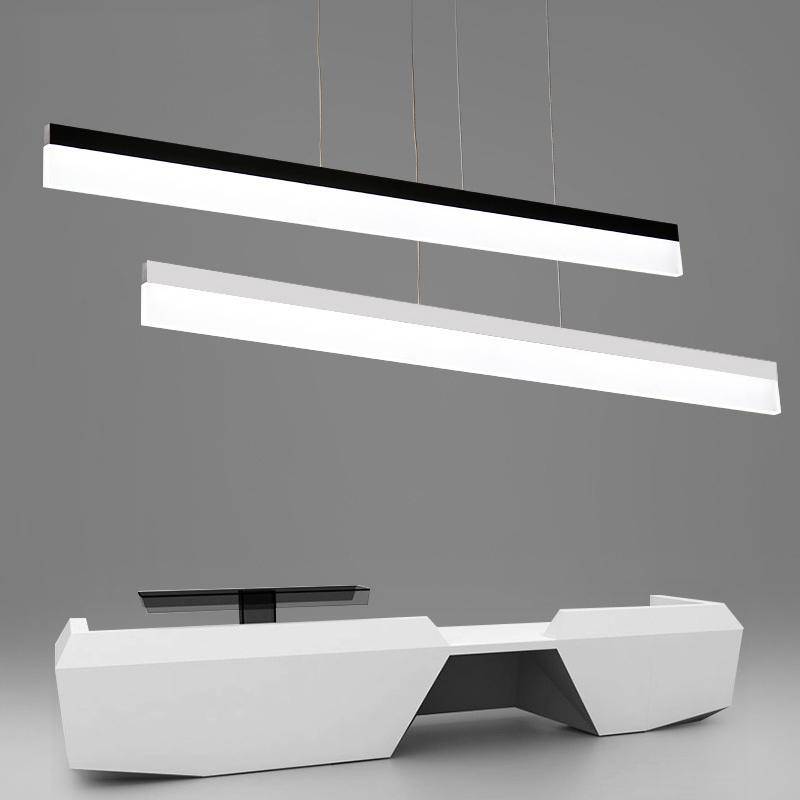 Lustre LED de design pendurado em forma de barra retangular