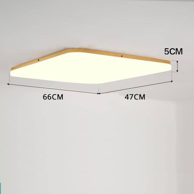 Plafon LED de madeira moderno (redondo ou quadrado) Art