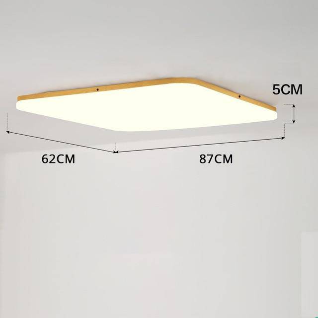 Plafon LED de madeira moderno (redondo ou quadrado) Art