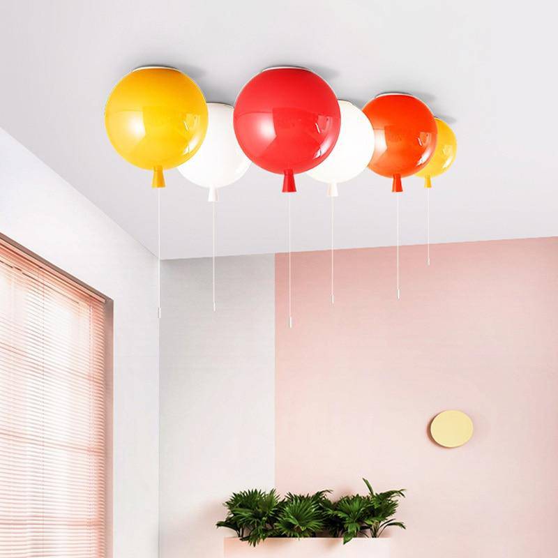 Luz de teto de balão de vidro colorido para casa