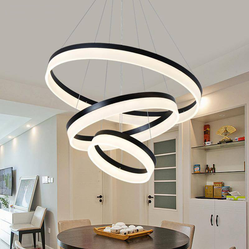 Lustre de design LED circular moderno