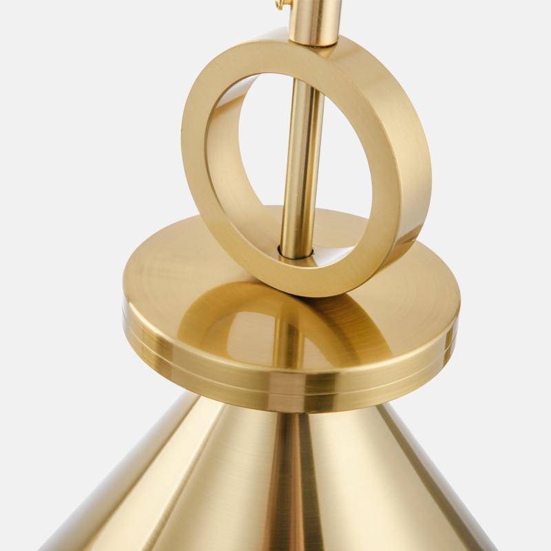 Luminária pendente LED dourada de design com fio polia