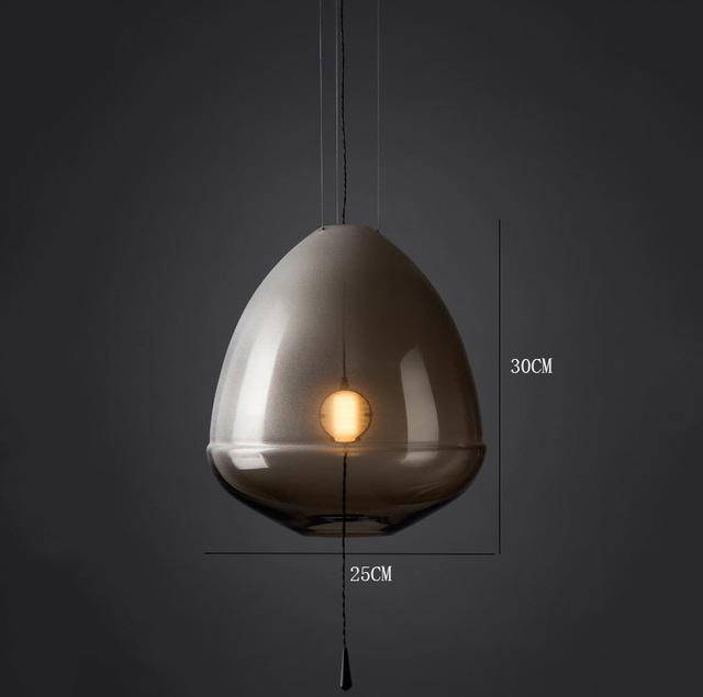 Luminária pendente LED de design em vidro colorido Loft