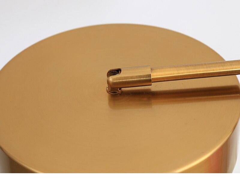 Estude cabeceira dourada arredondada ou abajur de mesa