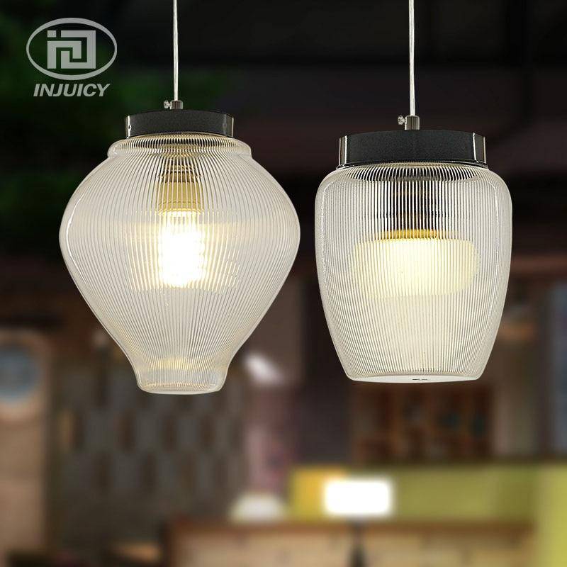 Luminária pendente de design em formatos modernos de vidro LED