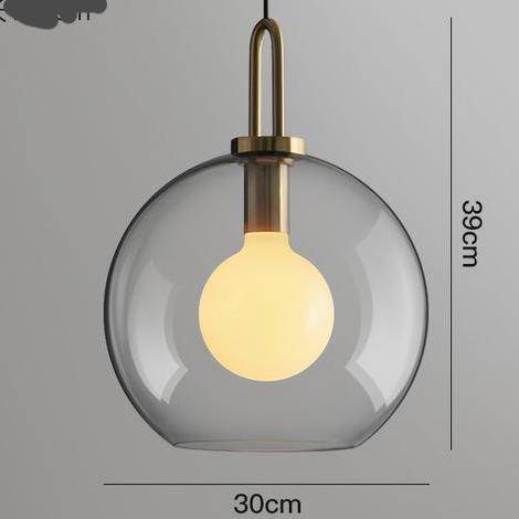 Luminária pendente com design de bola de vidro para sala