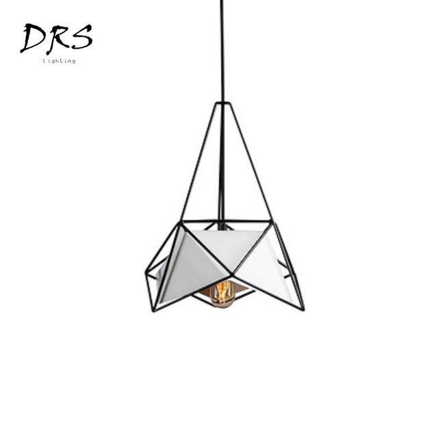 Luminária pendente de designer geométrica de estilo industrial