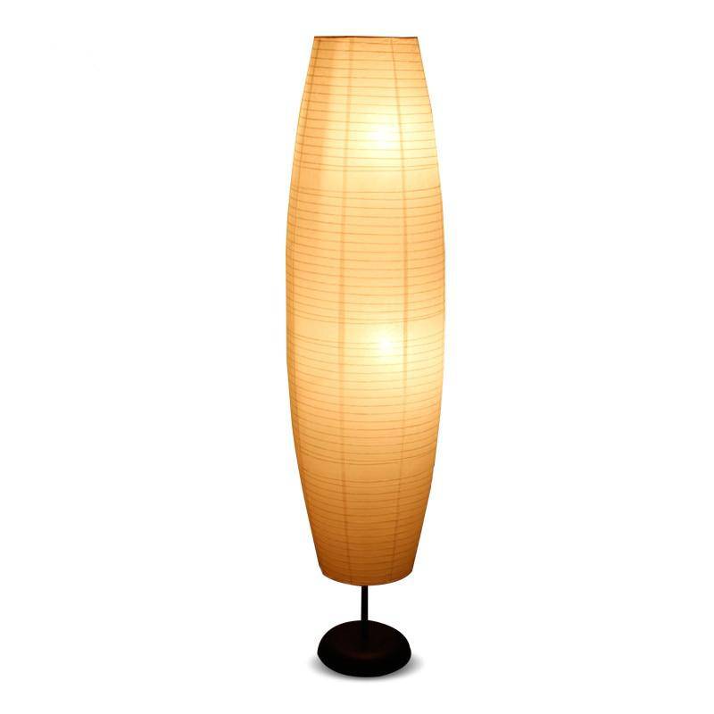 Luminária de pé LED oval com cilindro de papel