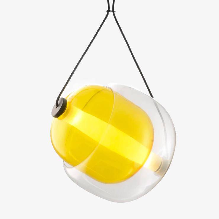 Luminária pendente LED de vidro estilo loft de design