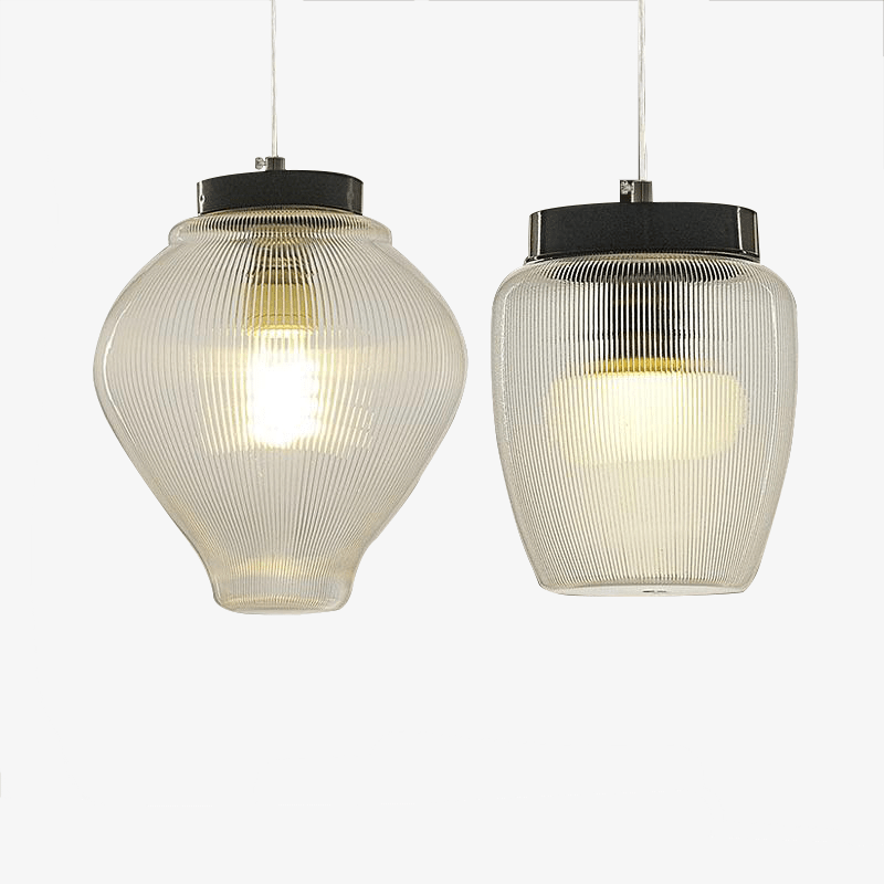 Luminária pendente de design em formatos modernos de vidro LED