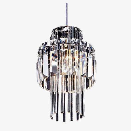 Luminária pendente LED de cristal estilo industrial