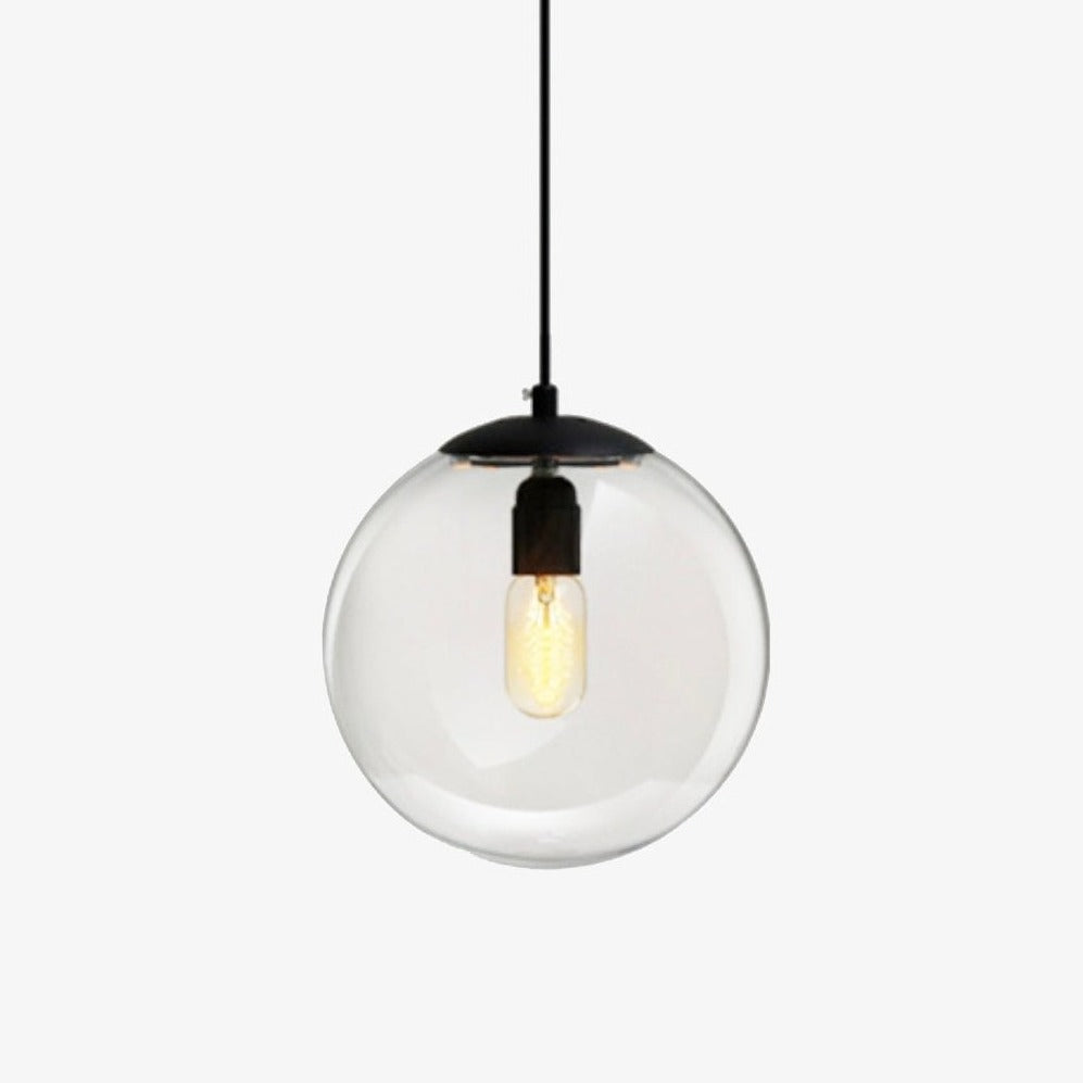 Luminária pendente LED viva com bola de vidro