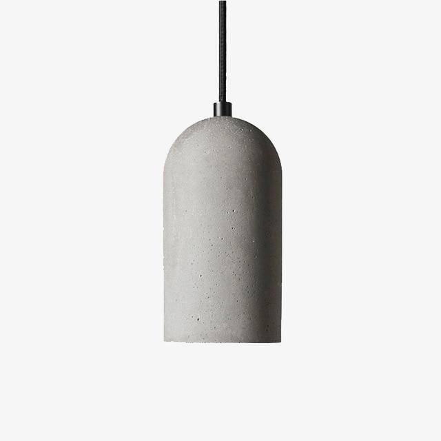 Luminária pendente LED de design vintage em tubo de cimento arredondado